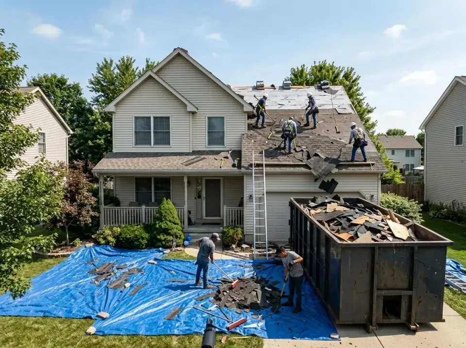 roof-replacement-debris-remova-004 — frequently asked questions, Cheapest Dumpster Rentals in Waterloo, IL